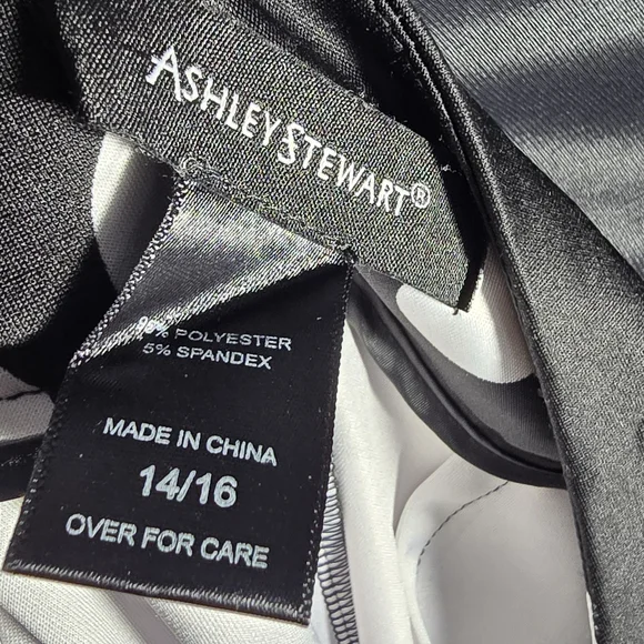 New! Ashley Stewart Black and White Polka Dot A-Line Skirt - 14/16 - Picture 2 of 5